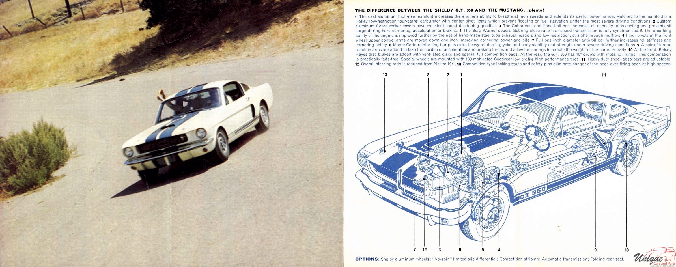 1966 Ford Mustang Shelby GT 350 Brochure Page 3